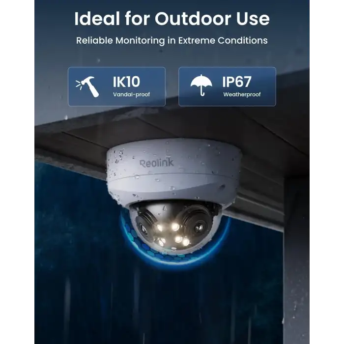 REOLINK Duo 3V PoE, 16MP UHD Çift Lensli PoE Güvenlik Kamerası, 180 Derece