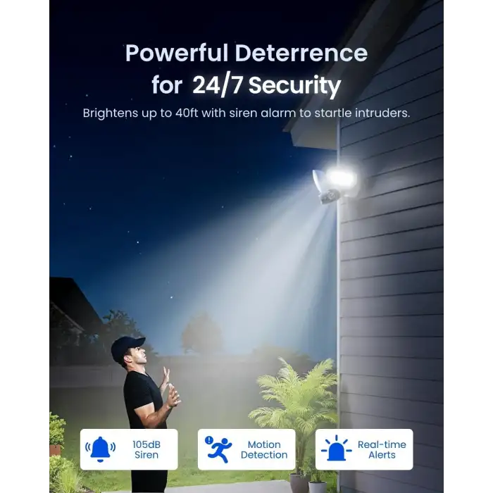 Reolink Elite Floodlight WiFi, 4K 8MP - 180 Derece Panoramik Kablolu Projektör Kamera