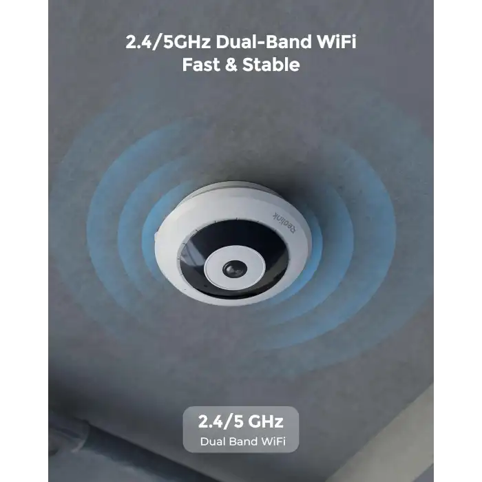 Reolink Fisheye WiFi Kamerası, 2K+ 6MP - 360 Panorama, Kablosuz Kamera - Beyaz