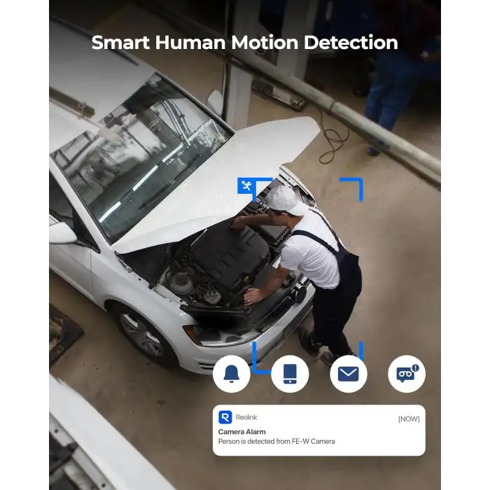 Reolink Fisheye WiFi Kamerası, 2K+ 6MP - 360 Panorama, Kablosuz Kamera - Beyaz