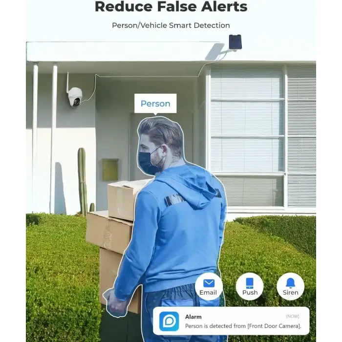 Reolink Güvenlik Kamerası Kablosuz Dış Mekan, Pan Tilt Güneş Enerjili