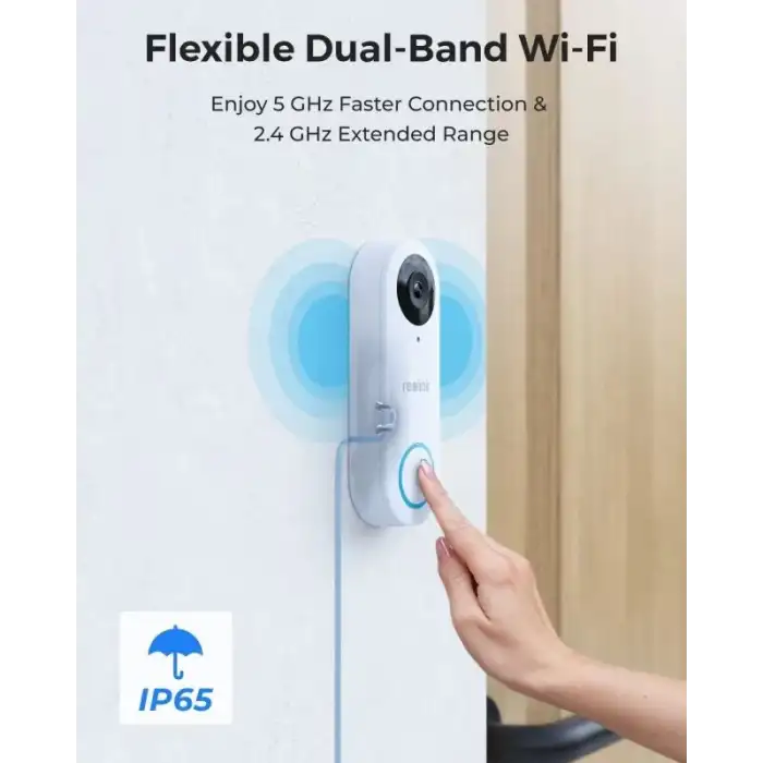 REOLINK Kapı Zili WiFi Kamera - Kablolu 5MP Dış Mekan Video Kapı Zili