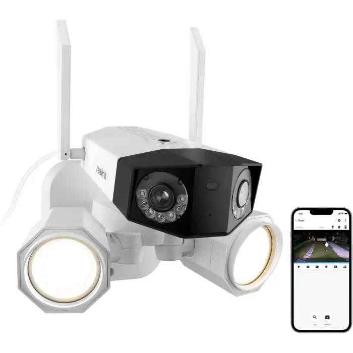 REOLINK Projektör Kamerası, 4K Çift Lensli Kablolu WiFi Güvenlik Kamerası