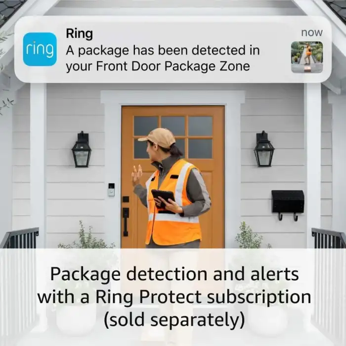 Ring Battery Doorbell Plus Baştan Sona HD+ Video, Hareket Algılama