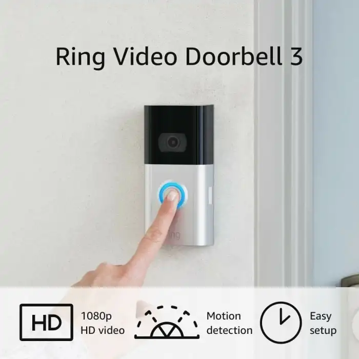 Ring Video Doorbell 3 - Gelişmiş Wifi, İyileştirilmiş Hareket Algılama
