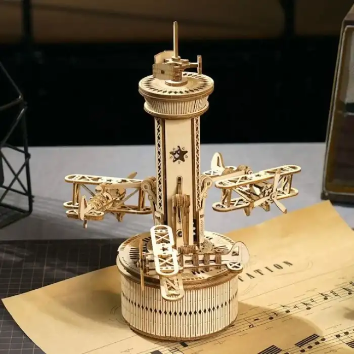 Robotime 3D Ahşap Puzzle Müzik Kutusu Modeli Kiti