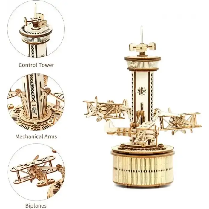 Robotime 3D Ahşap Puzzle Müzik Kutusu Modeli Kiti