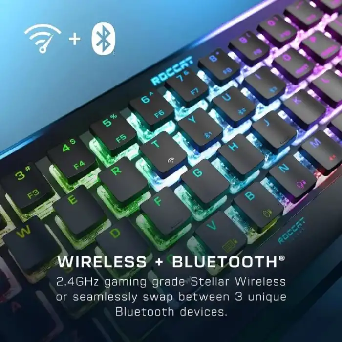 ROCCAT Pro Tenkeyless Lineer Optik Titan Switch PC Oyun Klavyesi