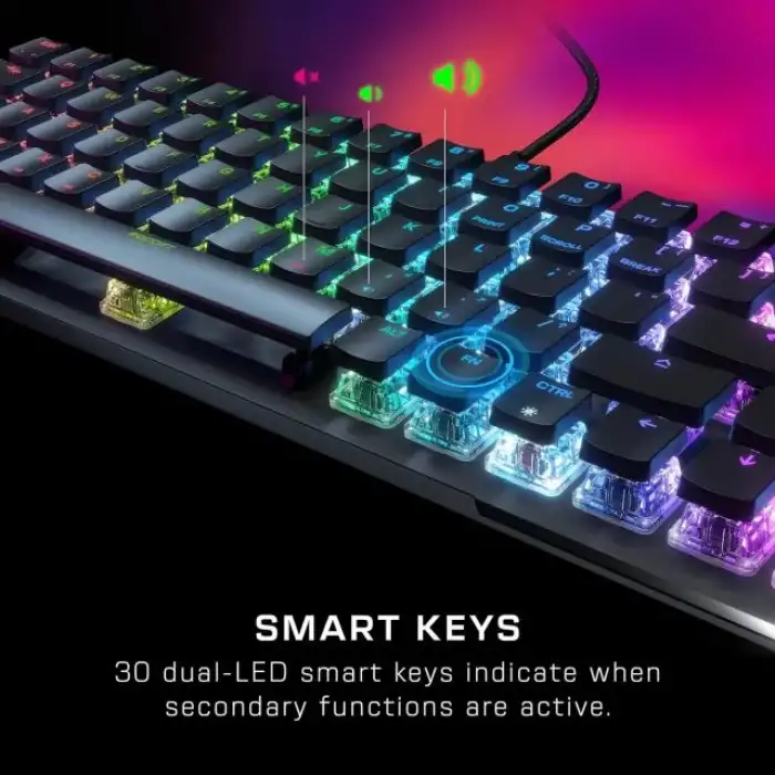 ROCCAT Pro Tenkeyless Lineer Optik Titan Switch PC Oyun Klavyesi