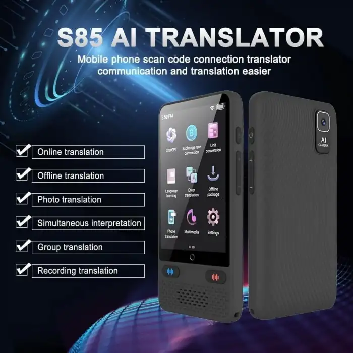 Rodxegu Çift Yönlü Dil Tercümanı, 138 Dil Destekler - Taşınabilir Anında Tercüman