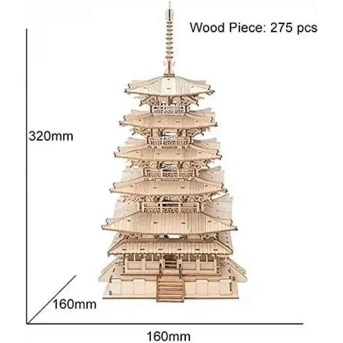 Rolife 3D Ahşap Yapbozlar Tapınak Yapı Seti - 275 Parça
