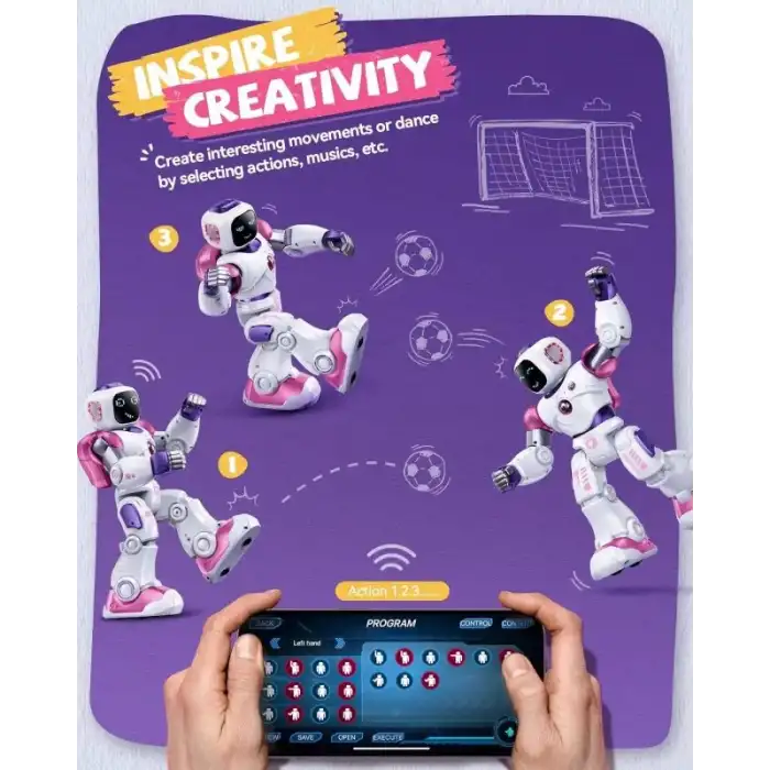 Ruko 1088 Çocuklara Yönelik Akıllı Robot - Pembe