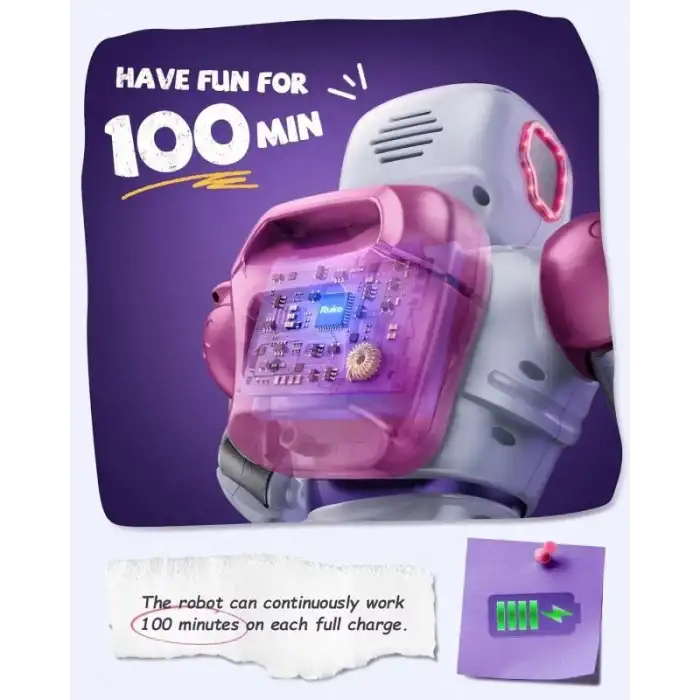 Ruko 1088 Çocuklara Yönelik Akıllı Robot - Pembe