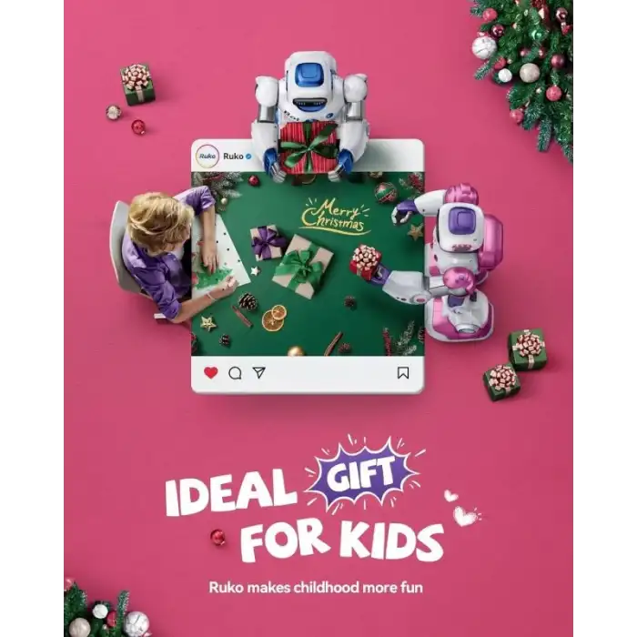 Ruko 1088 Çocuklara Yönelik Akıllı Robot - Pembe