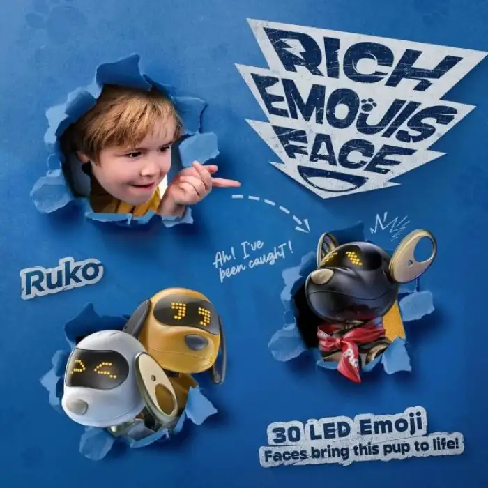 Ruko 18011 Robot Köpek Oyuncağı - Siyah & Gold