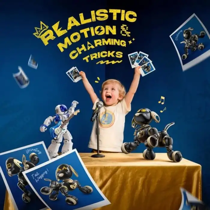 Ruko 18011 Robot Köpek Oyuncağı - Siyah & Gold