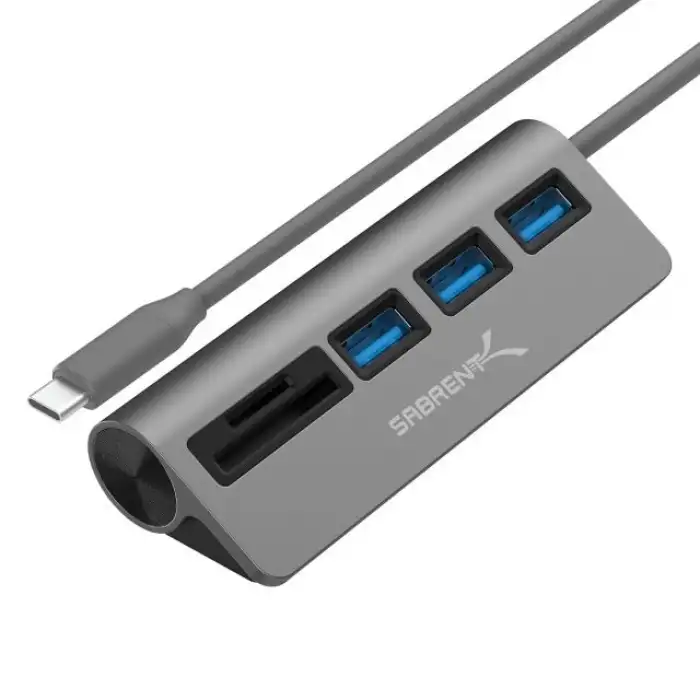 SABRENT 5i 1 arada USB-C 3.0 ve SD Kart Okuyucu (HB-U3CR)