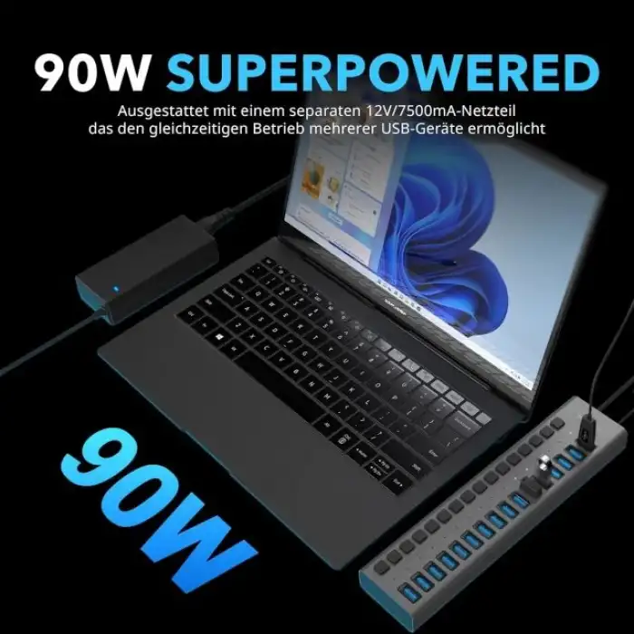 SABRENT Çok Bağlantı Noktalı USB 3.0 ve Şarj Hub (HB-U930)