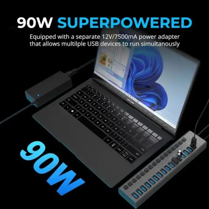 SABRENT Çok Bağlantı Noktalı USB 3.0 ve Şarj Hub (HB-U930)