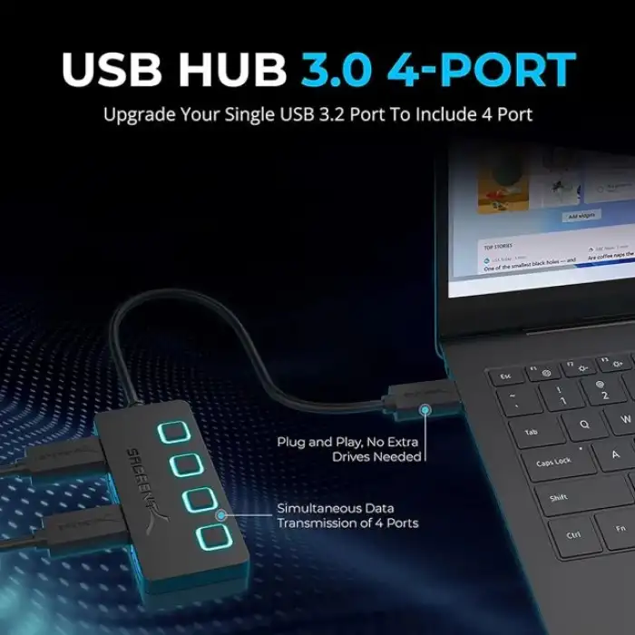 SABRENT Çok Bağlantı Noktalı USB 3.0 ve Şarj Hub (HB-U930)