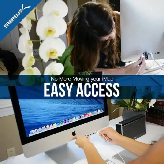 SABRENT İnce Tek Gövdeli 4 Bağlantı Noktalı USB 3.0 Hub (HB-IMCU)