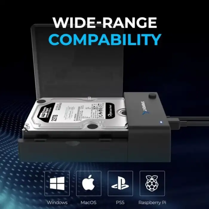 SABRENT USB 3.0 - SATA Harici Sabit Sürücü Lay-Flat Bağlantı İstasyonu