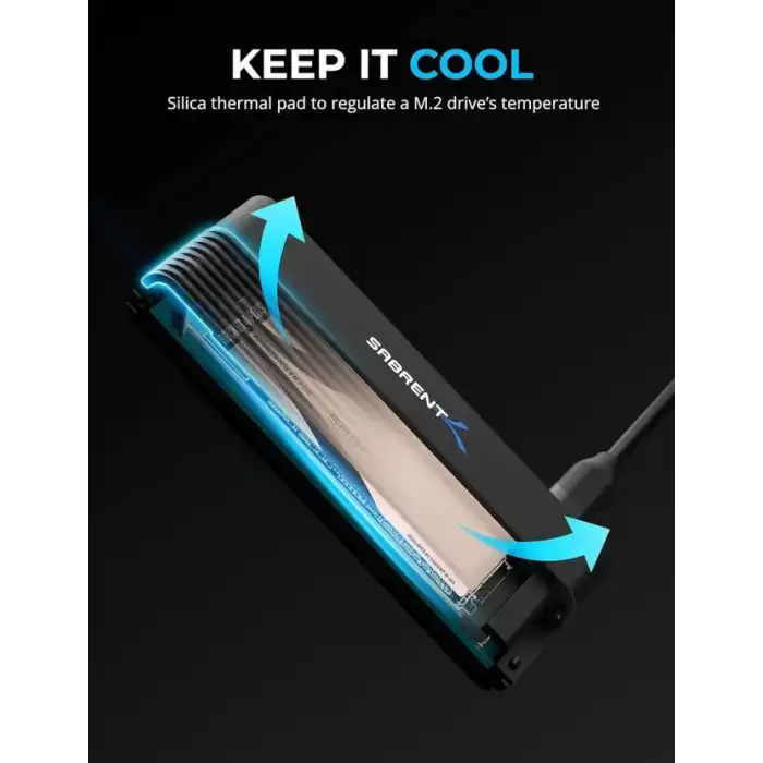 SABRENT USB 3.2 Type C M.2 PCIe NVMe + 2,5/3,5 İnç SSD ve HDD Dönüştürücü [DS-UCMH]