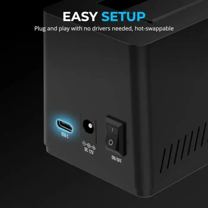 SABRENT USB C Bağlantı İstasyonu ve SSD ve HDD Çevrimdışı Klonlama (DS-UNHC)