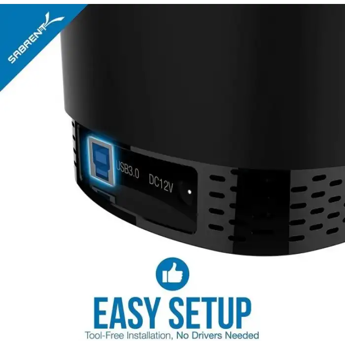 SABRENT USB C Bağlantı İstasyonu ve SSD ve HDD Çevrimdışı Klonlama (DS-UNHC)