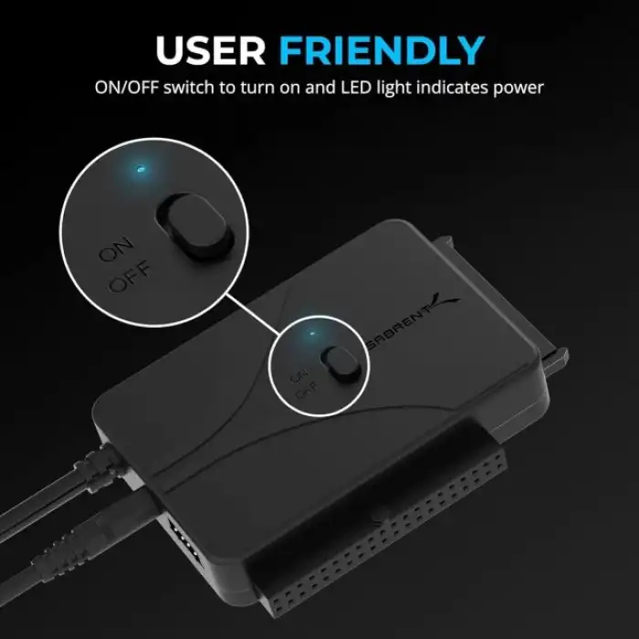 SABRENT USB SATA Harici Sabit Disk Soğutma Fanlı Lay Düz Yerleştirme İstasyonu