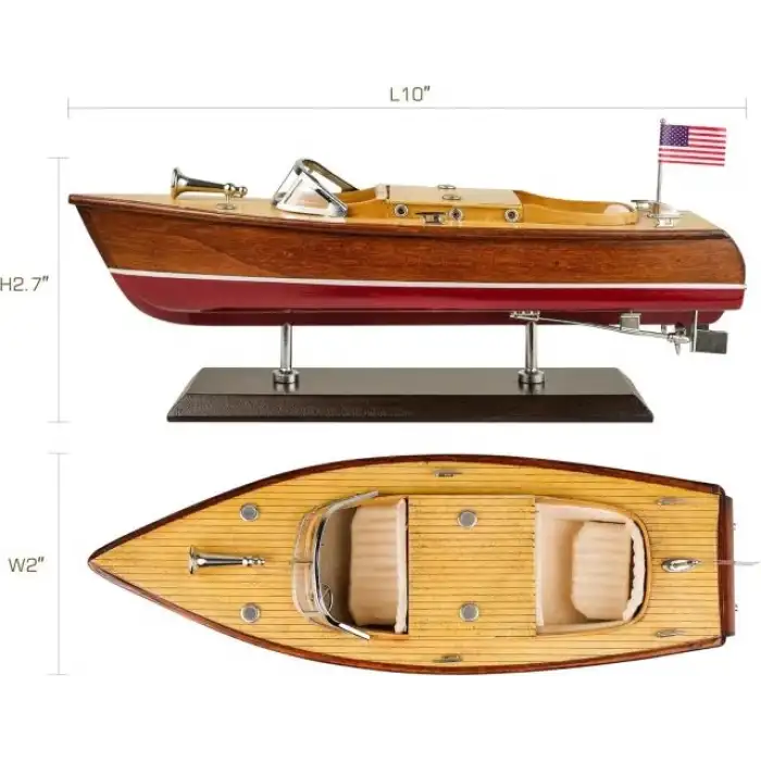 SAILINGSTORY Ahşap Tekne Riva Aquarama Sürat Teknesi 1/20 Ölçekli