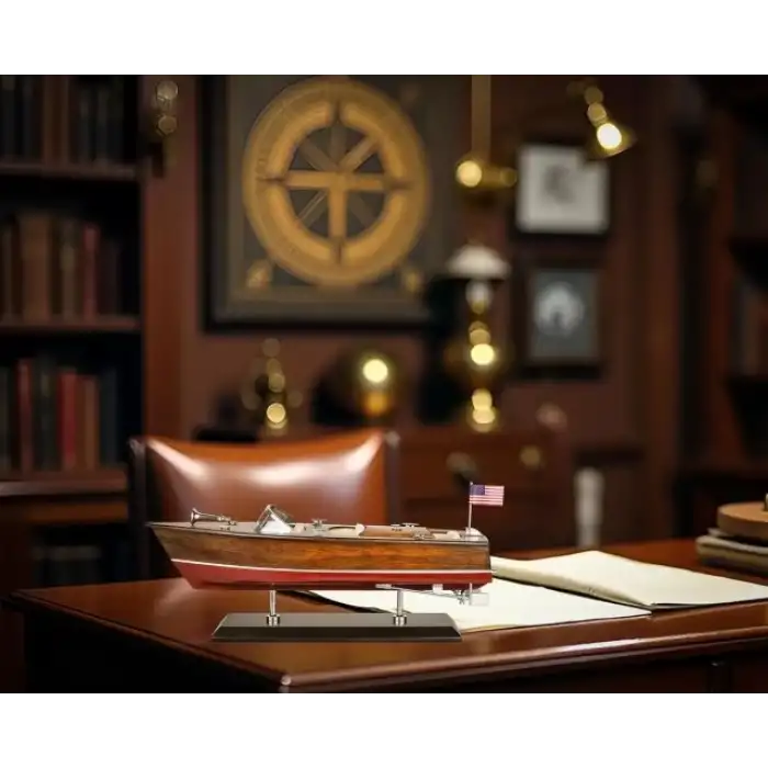 SAILINGSTORY Ahşap Tekne Riva Aquarama Sürat Teknesi 1/20 Ölçekli