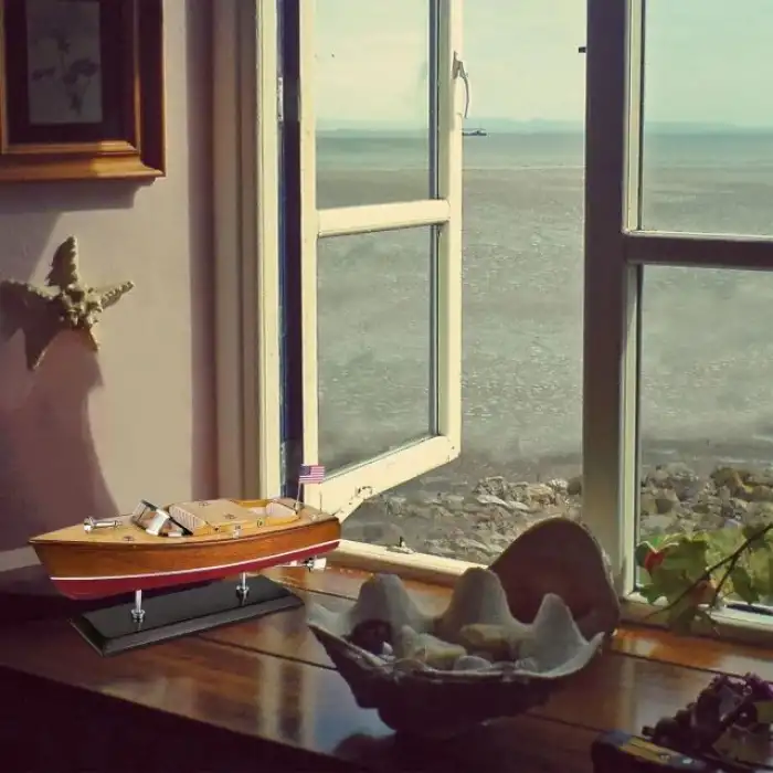 SAILINGSTORY Ahşap Tekne Riva Aquarama Sürat Teknesi 1/20 Ölçekli