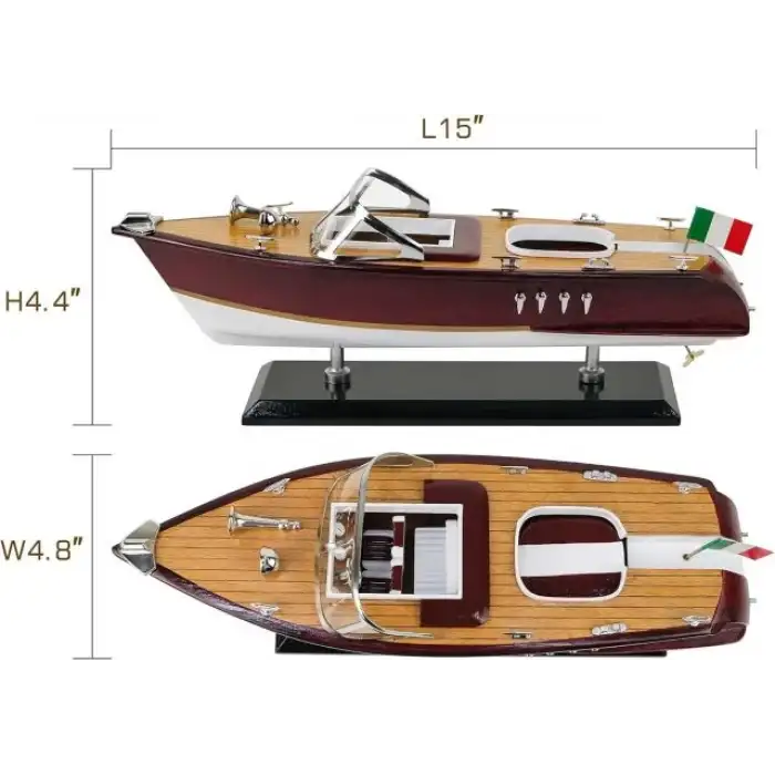 SAILINGSTORY Ahşap Tekne Riva Aquarama Sürat Teknesi 1/20 Ölçekli