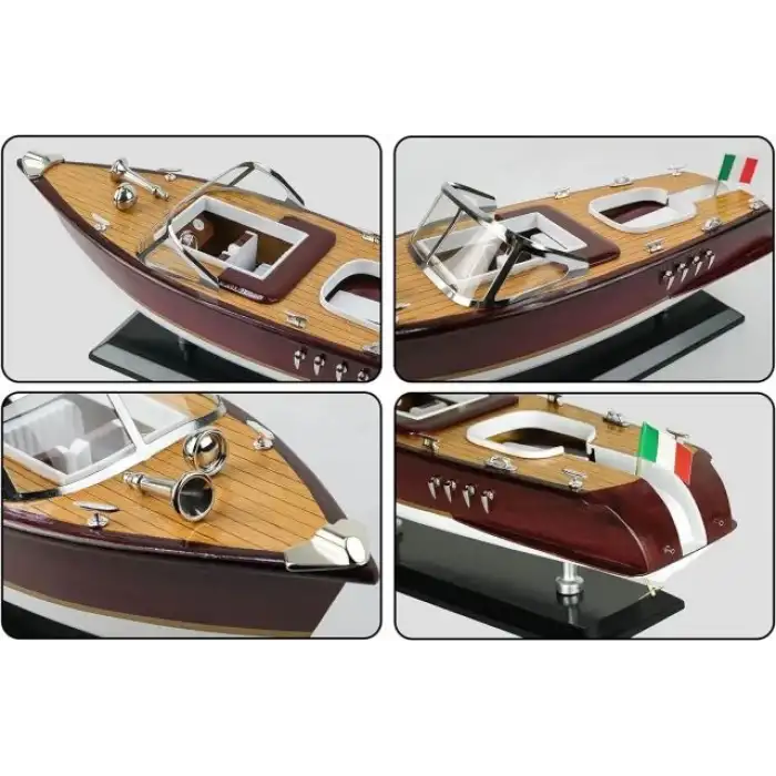 SAILINGSTORY Ahşap Tekne Riva Aquarama Sürat Teknesi 1/20 Ölçekli