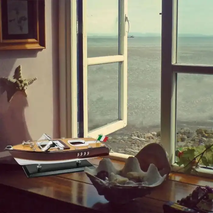 SAILINGSTORY Ahşap Tekne Riva Aquarama Sürat Teknesi 1/20 Ölçekli