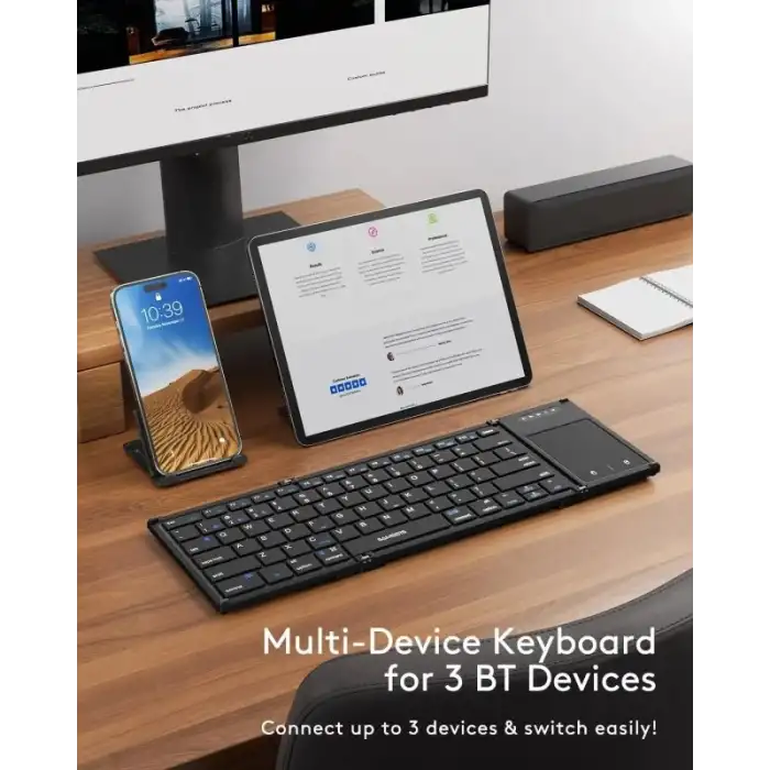 Samsers Dokunmatik Yüzeyli Katlanabilir Bluetooth Klavye