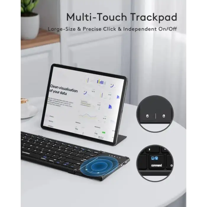 Samsers Dokunmatik Yüzeyli Katlanabilir Bluetooth Klavye
