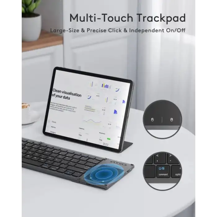 Samsers Dokunmatik Yüzeyli Katlanabilir Bluetooth Klavye