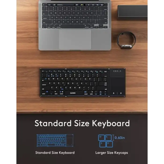 Samsers Dokunmatik Yüzeyli Katlanabilir Bluetooth Klavye