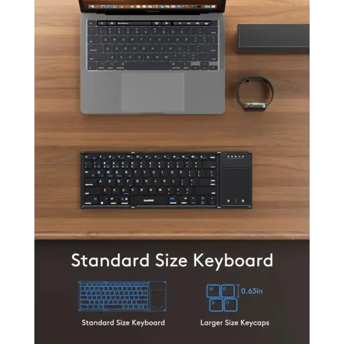 Samsers Dokunmatik Yüzeyli Katlanabilir Bluetooth Klavye