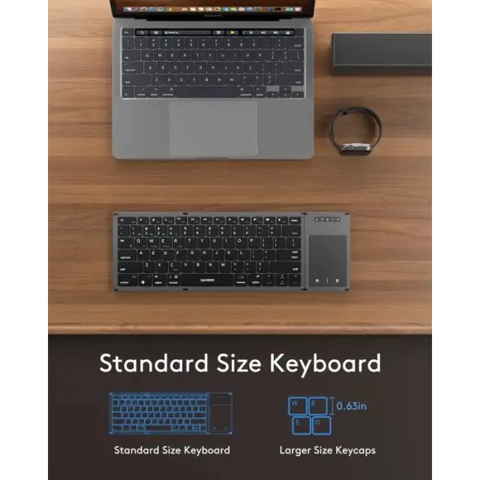 Samsers Dokunmatik Yüzeyli Katlanabilir Bluetooth Klavye