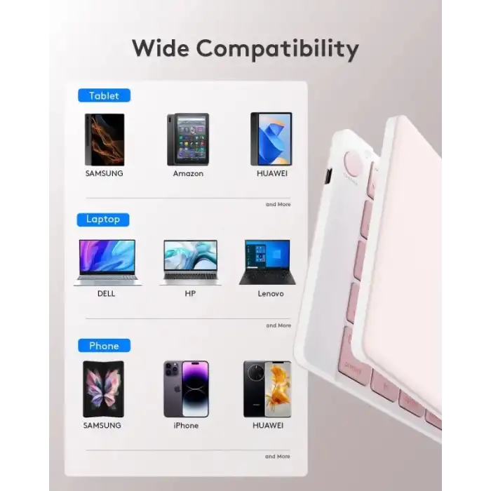 Samsers Katlanabilir Bluetooth Klavye (Stand Tutuculu)