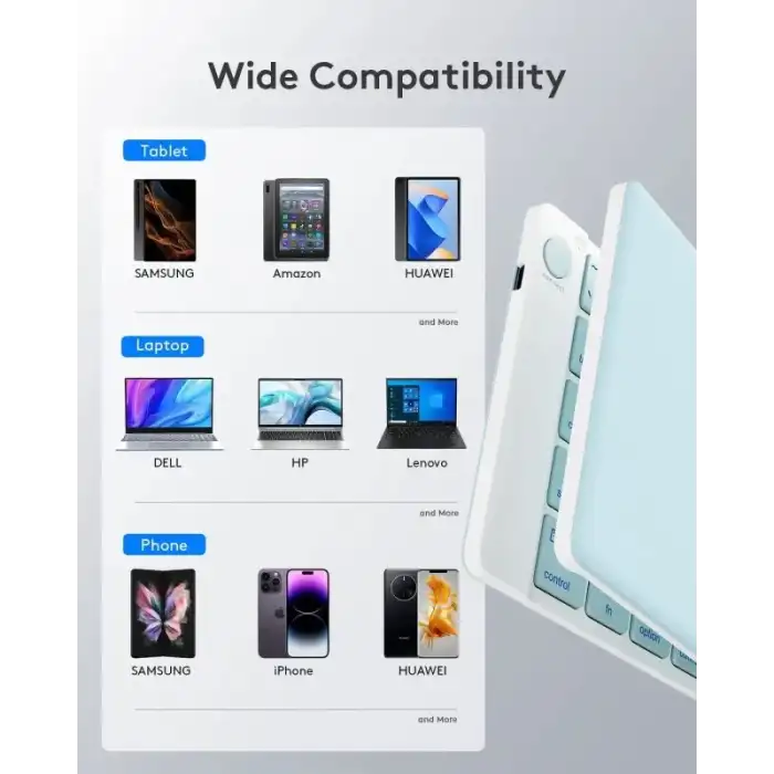 Samsers Katlanabilir Bluetooth Klavye (Stand Tutuculu)