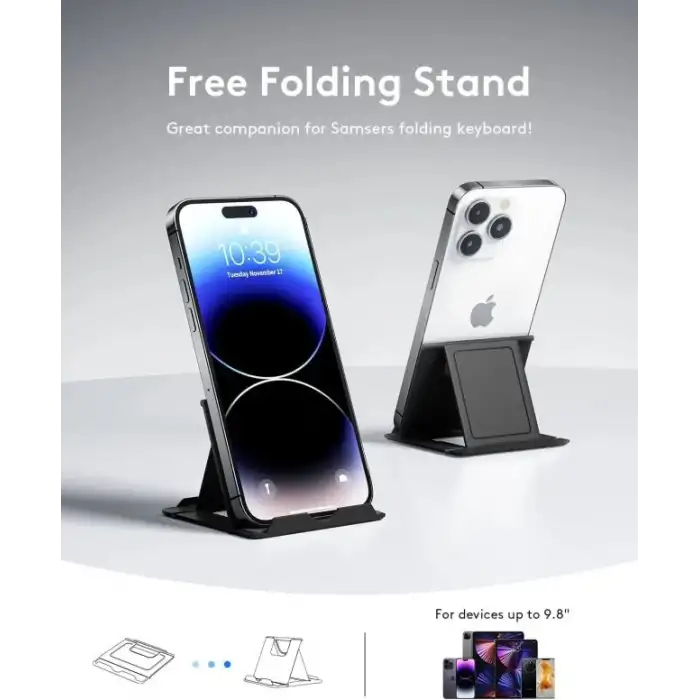 Samsers Katlanabilir Bluetooth Klavye (Stand Tutuculu)