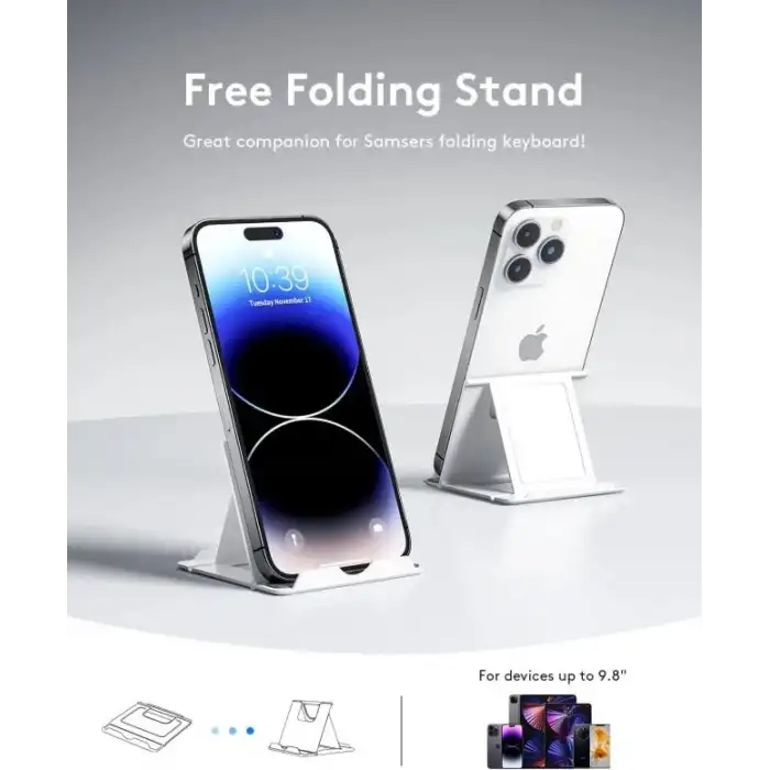 Samsers Katlanabilir Bluetooth Klavye (Stand Tutuculu)