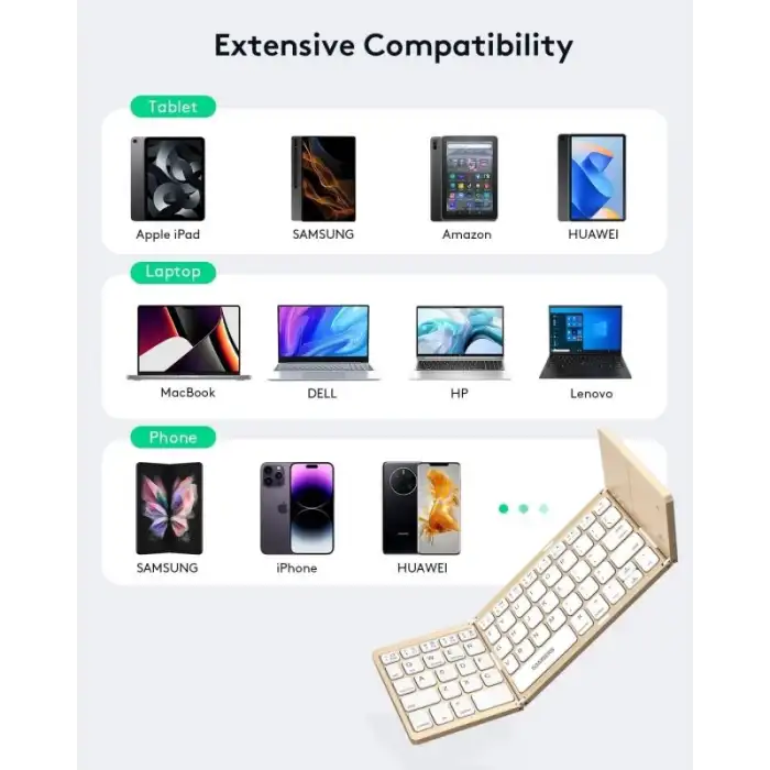 Samsers Touchpadli Katlanabilir Bluetooth Klavye