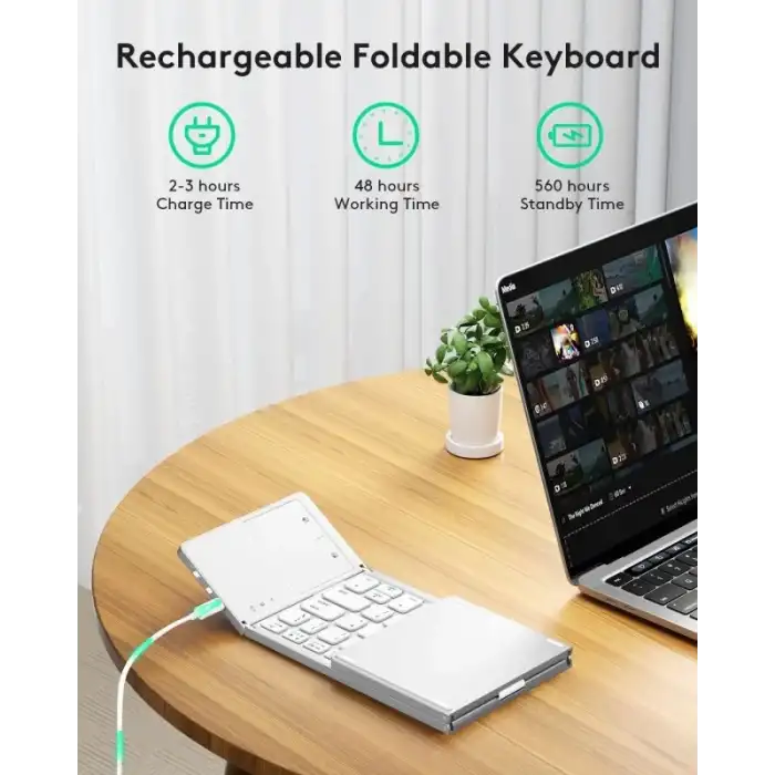 Samsers Touchpadli Katlanabilir Bluetooth Klavye