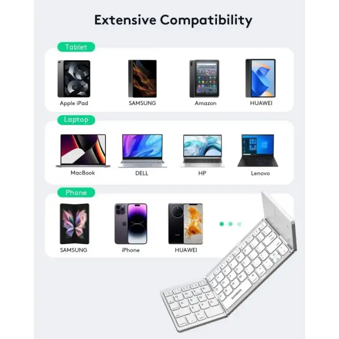 Samsers Touchpadli Katlanabilir Bluetooth Klavye