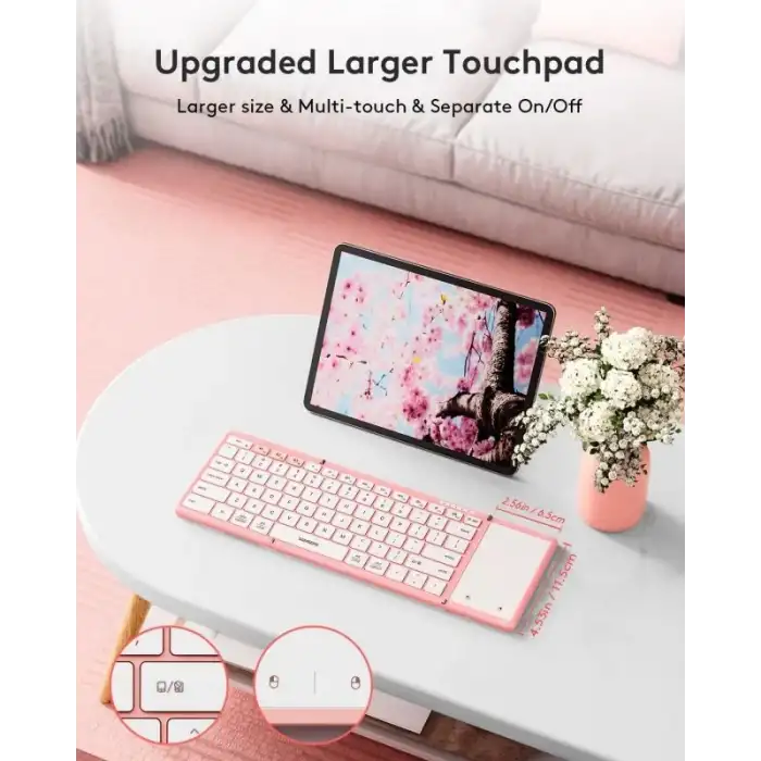 Samsers TouchPadli Katlanabilir Bluetooth Klavye